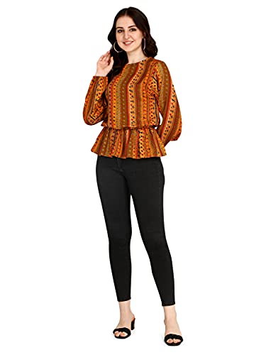 Image of DHRUVI TRENDZ Women's Cotton Regular Fit Top