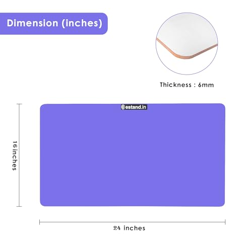 Image of Lap Board for Study | Home | Dining | Office | Laptop | Computer Desk | Reading & Writing | Multi-Purpose | Made in India | (Purple, LB-16X24-PURPLE)