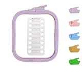 Nurge Lilac Small Square Embroidery Hoop, Cross Stitch Hoops, Punch Needle Hoop with Maker Susan Thr