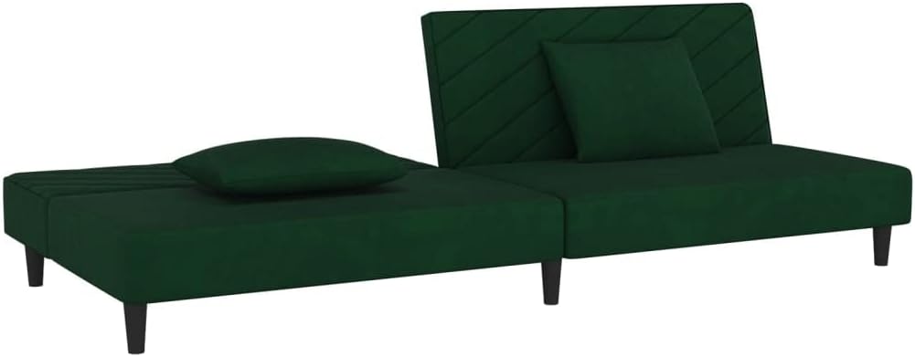 Sofa Bed Dark Green Velvet Living Room Furniture
