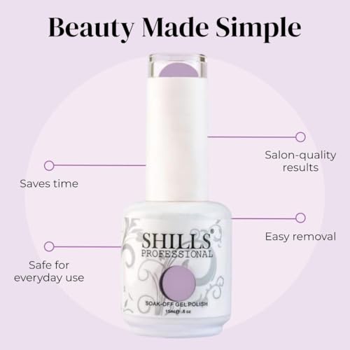 Image of Shills Professional Uv /Led Soak Off Gel Polish (Gel Nail Polish) Glossy Finish Nail Polish Color Shade 02, 15 Ml
