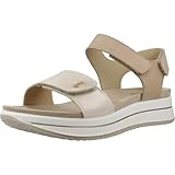 IGI&CO 1174833 nabuck platino beige scarpe donna sandali pelle strappi