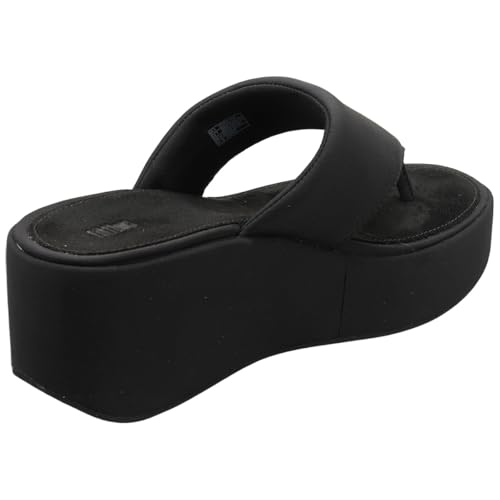 Fitflop Sandały damskie PLATFFORMS Wedge Toe-Post, czarne, 42 EU, Czarny, 41 EU