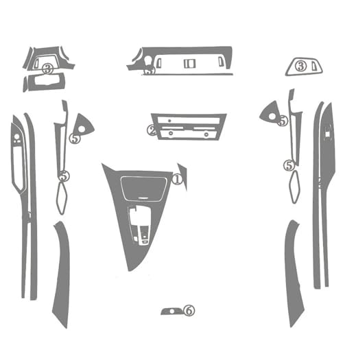 Autocollants carbone argent de console centrale pour sublimer votre coupé BMW F12