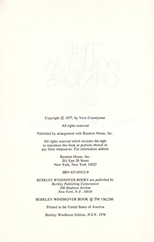 The Douglas opinions (A Berkley Windhover book) 0425039129 Book Cover