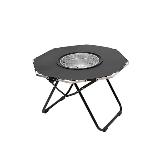 Barbacoa De Carbón Vegetal Parrillas Asador BBQ De Picnic, con Mesa Plegable De Aluminio, Camping Accesorios, Acampada O Picnic, para Exterior, Terraza, Ligera