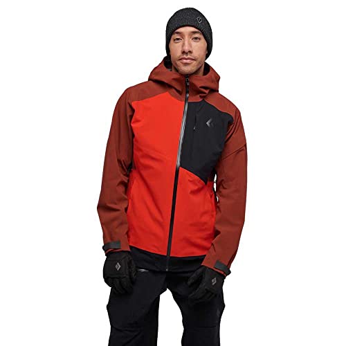 Black Diamond Mens Recon Stretch Ski Shell/Jacket, Mulled Cider / Black Octane, L
