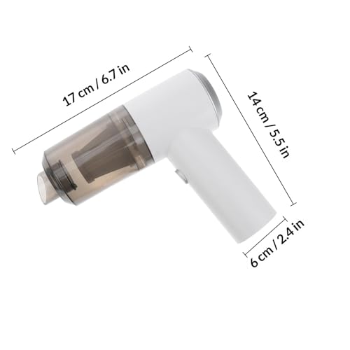 Aspiradora inalámbrica Beaupretty blanca con luz led portátil para coche y hogar 3