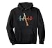 Clarinet Player Heartbeat Funny Clarinet Pullover Hoodie