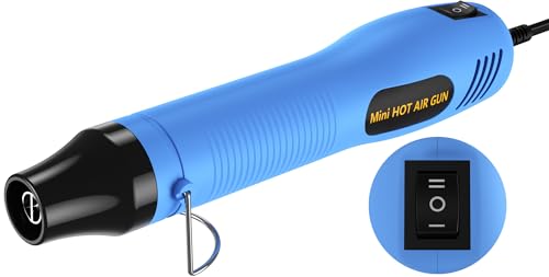 Mini Heat Gun 310W 220V 2 Temperature Settings 250/350 Overload Protection 4.92FT Power Cord Portable Hot Air Gun for Heat Shrink Tubing Wrapping Shrinking Resin DIY Crafts & Household Use