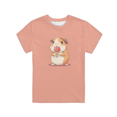 Image of Novelty 3D Graphic T Shirts for Kids Crew Neck Funny Animal Print Short Sleeve Girls Tshirts 3-16 Years