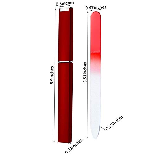 12 Pack Glass Nail Files With Case Crystal Glass Fingernail Files Double Sided Glass Nail File Mixed Color Manicure Set For Gentle Nail Care For Women Girls #TOP1