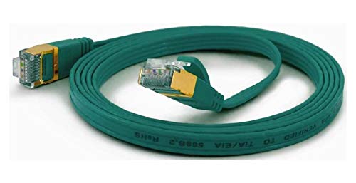 Tech Deals 🔥 wantecWire Extra Flat Patch Cable CAT.6 FTP Shielded Green Green Länge 25m