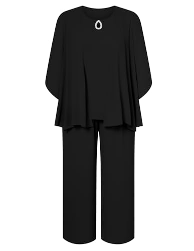 Amazon.com: Plus Size Pants Suits 3pcs Mother of The Bride Suits