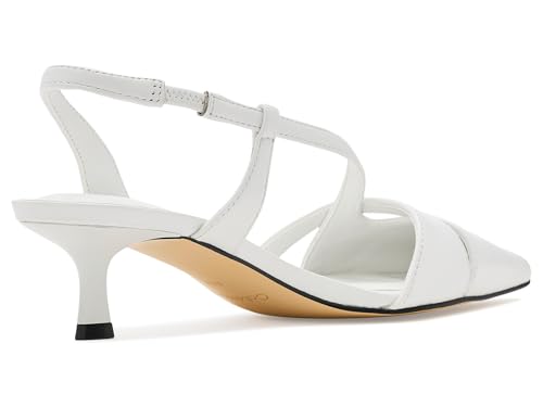 Calvin Klein Women's Arlanna Pump, White Leather 140, 8 - image 3