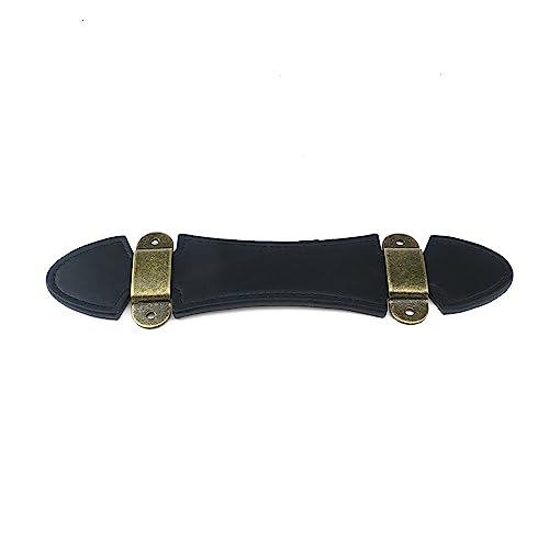 Image of MY MIRONEY 9.65 inch Black Leather Handle Vintage Style Luggage Parts Handle Replacement Amplifier Strap for Luggage Suitcase, Type 1