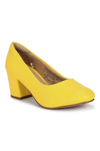 Image of Allen Solly Women Yellow Casual Heels
