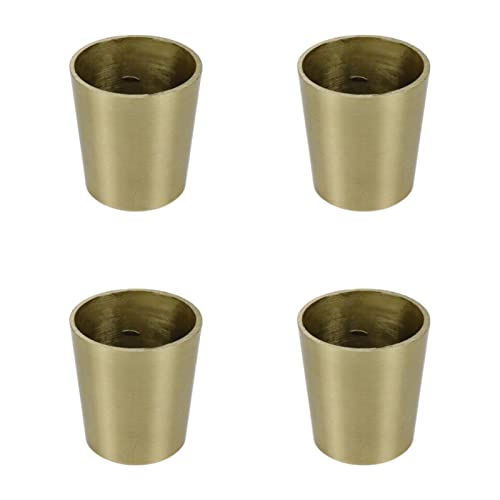Dnyta Zinc Alloy Furniture Leg Pads Gold 4 Pack Chair Leg Floor Protectors Modern Style Table Leg Caps Sofa Feet Cover Anti-Slip, Fits 30Mm/1.2 Inch Round Furniture Legs #TOP16