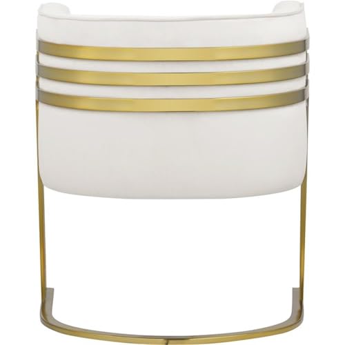 Sillón velvet crema con estructura de hierro miniatura 4