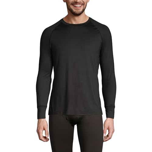 Lands' End Men's Stretch Thermaskin Long Underwear Crew Base Layer