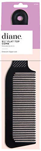Diane Flat Top Clipper Comb – Fine Tooth, Hair-Cutting, Styling Tool for Women, Men, Hair Stylists, Barbers, Black, 9.5 Inches, D7024 - Image 3
