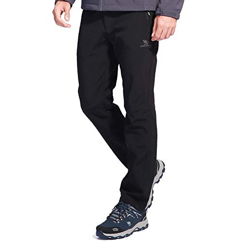 CAMEL CROWN Pantalones Trekking Hombre Impermeables Pantalones Softshell con Forro de Lana a Prueba de Viento Ligero Pantalon Deportivo para Senderismo Viajes Montaña Escalada al Aire Libre