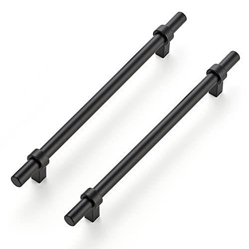 Ravinte Matte Black Cabinet Pulls, T-Bar Handles, 7-1/2 Inch, 10 Pack