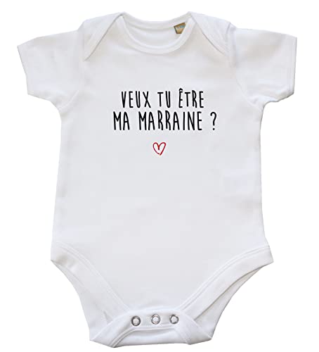 DSTNY Body Bébé Veux tu être ma marraine Blanc 0-3 mois