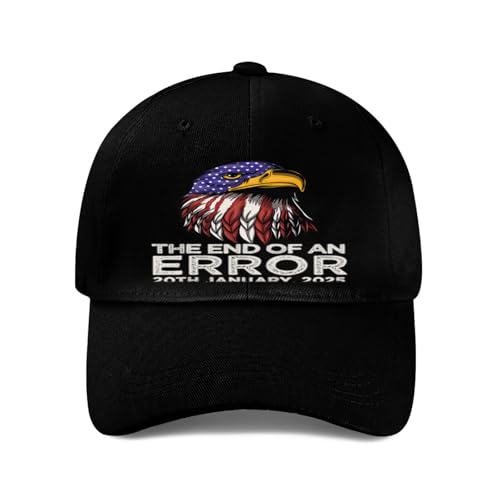 Men's Casual Baseball Hat,End of an Error on January 20 2025 Inauguration Day Baseball Cap