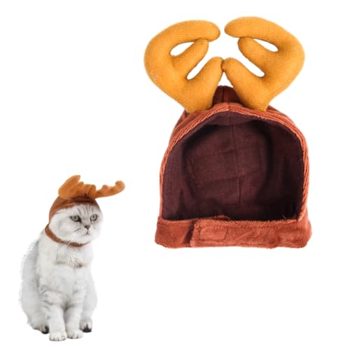 Sombrero con astas de reno para gato Navidad pequeño