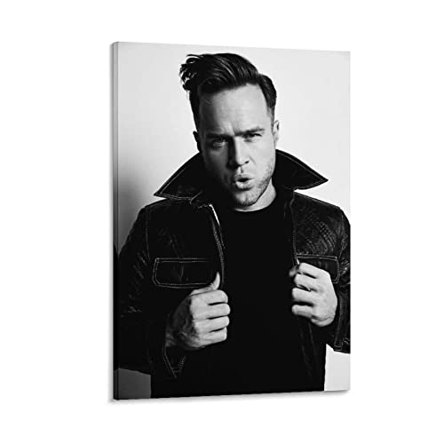 HHYWWD Toile Peinture Senza Cornice 50 * 70CM Olly Murs Nero E Bianco Tela Wall Art Soggiorno Poster Camera da letto Decor Pittura