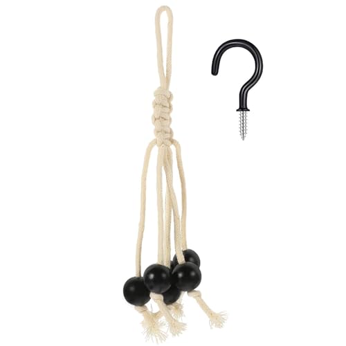 Percha para plátanos con cuentas de madera, soporte para plátanos - Soporte de almacenamiento con cordón de plátano,Percha de plátano de cuerda de algodón con cuentas de madera para cocina, organizado