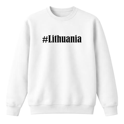 Sweat-shirt Hashtag Lithuania noir avec impression sweat unisexe enfant adulte 164