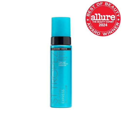 sttropez self tan express mousse fast acting fake tan develops in 1-3 hours streak-free finish vegan natural amp cruelty free 67 fl oz