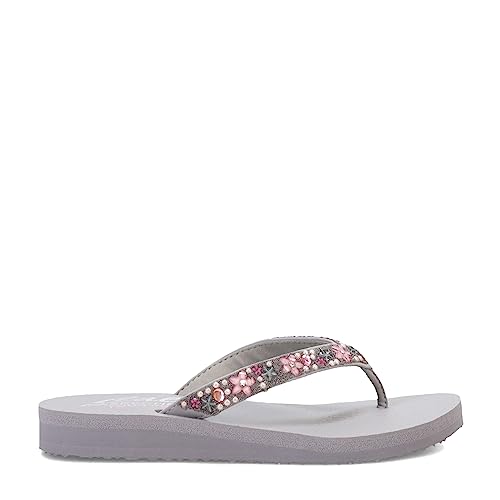 Skechers Women's MEDITATION - DANCING DAISY, Grey, 11 M
