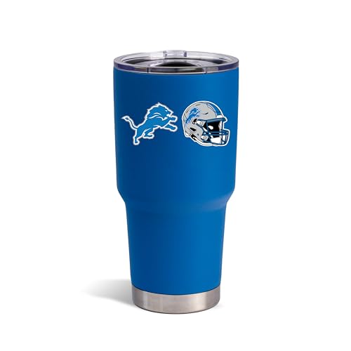 The Memory Company Officially Licensed 30oz Tumbler with Bottle Opener Bottom, Detroit Lions