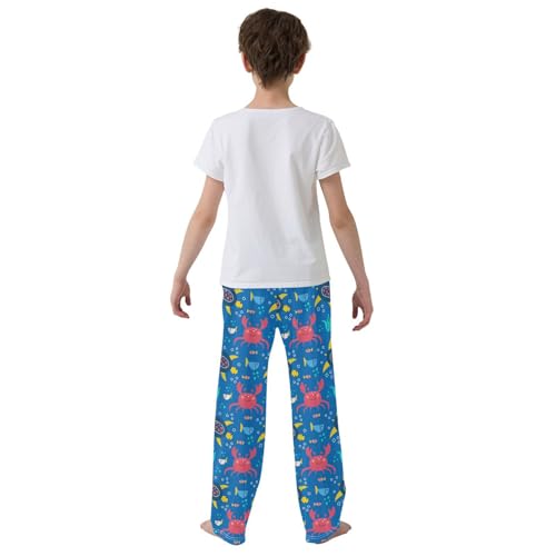 Cute Crab Turtle Fishes Boys Pants for Kids Jogger Pants with Pockets S-XL3