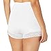 Rhonda Shear, Pin-Up Girl Lace Control Panty, Tummy Control, Floral Lace Panel, Tap Length (US, Alpha, Medium, Regular, Regular, Standard, White)