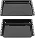 ICQN Backblech 2er Set 46,5 &times; 37 &times; 3 & 6 cm, Kompatibel mit Siemens, Bosch, Beko, Constructa, Neff & Amica, Emaillierte Backbleche f&uuml;r Backofen & Herd