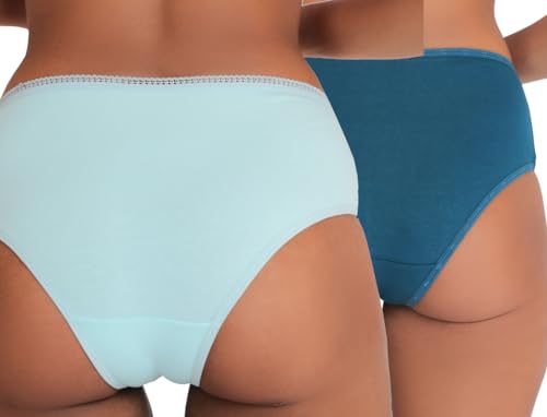 Image of EL ELGANTEWomen's Seamless Mid Waist Hipster Panty Combo in Super Soft Cotton Blend | Hipster Panty | Pack of 2 | Multicolor