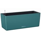 Lechuza 15698 Balconera Color 50 Selbstbewässernde Garten-Pflanzkübel für den Innen- und Außenbereich, 50,8 x 17,8 x 17,8 cm, Petrol