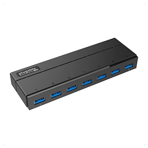 Plugable 7-Port USB 3.0 Hub with 36W Power Adapter