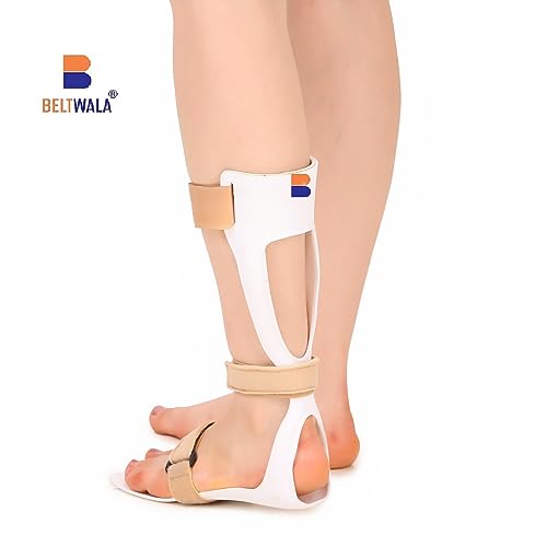 Image of AFO Foot Drop Splint | Ankle & Foot Support Brace for Common Peroneal Nerve Palsy, Hemiplegia & Neurological Conditions | Polypropylene with Velcro Closure (Right, Small, Size 5-6)