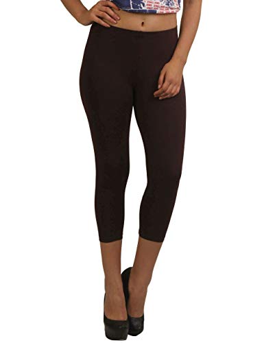 Image of Frenchtrendz Women's Cotton Spandex Stretchable Mid Rise Slim Fit Legging Capris (XS-4XL)