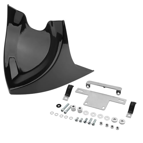 Aileron moto carénage de menton inférieur universel pour protéger le spoiler avant noir