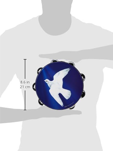 Miniatura 2 de Remo TA-9108-18 Pandereta de alabanza - Paloma religiosa, 8"