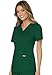 Cherokee Scrubs Top for Women Mock Wrap with 3 Pockets, Soft, 2-Way Stretch & Durable Fabric - WW610, L, Hunter Green