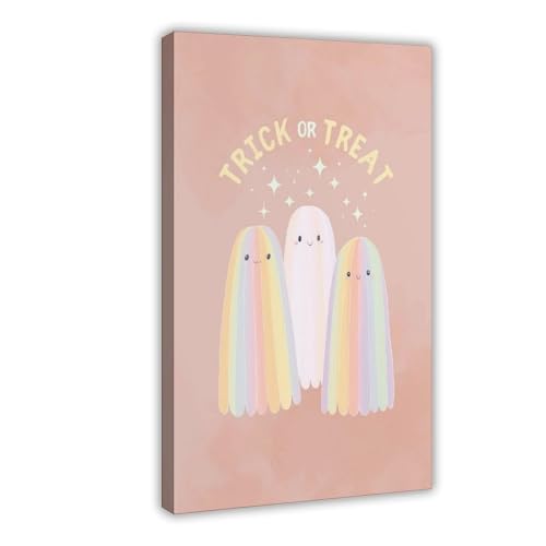 Poster sur toile pastel d'Halloween grande taille 50x76 cm