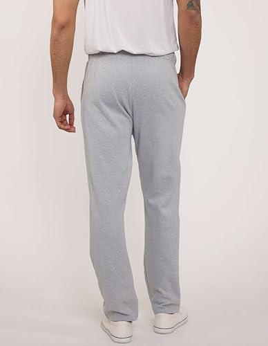 Real Essentials 3 Pack: Men's Tech Fleece Athletic Casual Open Bottom Sweatpants with Pockets (Available in Big & Tall)3
