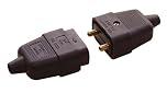 2 Pin In-line Impact Resistant Connector, Black - GVC